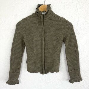 Diane von Furstenberg Basia Jacket Army Olive Green